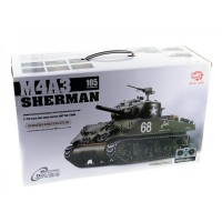 Танк на радіокеруванні M4A3 Sherman HENG LONG 3898-1-IR стріляє кульками