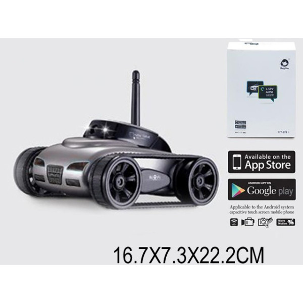 Танк шпигун на радіокеруванні з камерою 777-270 чорний