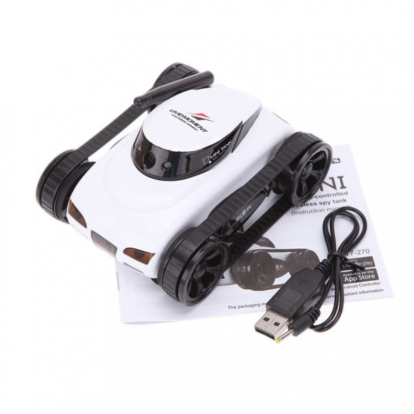 Танк шпигун на радіокеруванні з камерою 777-270 білий