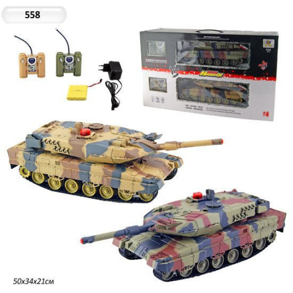 Танковый бой на радиоуправлении HuanQi 558 масштаб 1:24