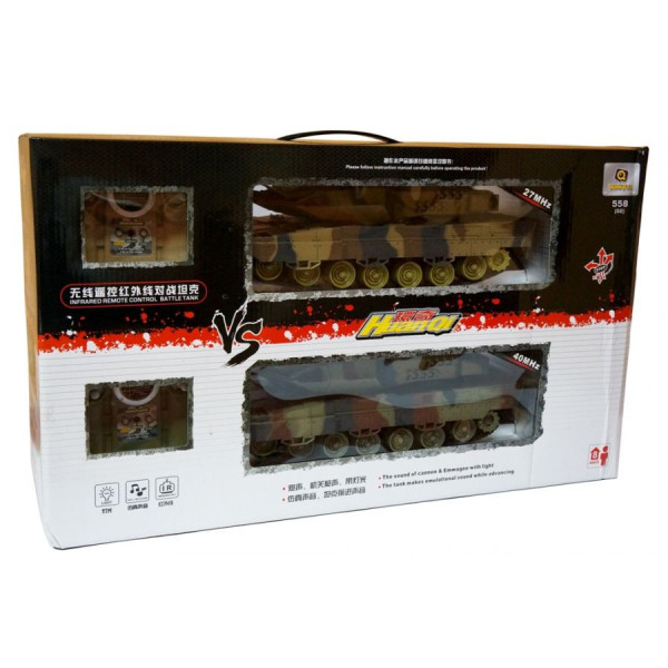 Танковый бой на радиоуправлении HuanQi 558 масштаб 1:24