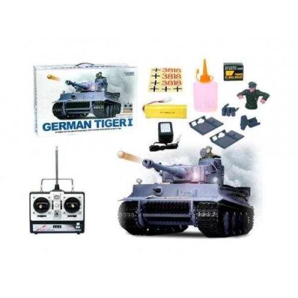 Танк на радиоуправлении Tiger HENG LONG 3818 стреляет пульками