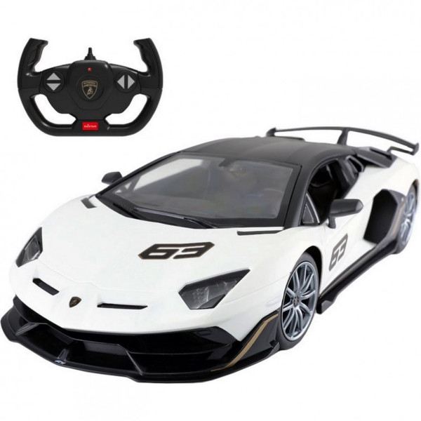 Машинка на радіоуправлінні Lamborghini Aventador SVJ Rastar 96070 білий, 1:14