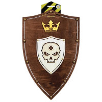 Сувенірний дерев'яний щит "Череп Венге" S-ScullV 47х30 см (S-ScullV)