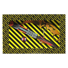 Набір сувенірних ножів дерев'яних SO-2 "МЕТЕЛЬ BLACK WIDOW & КЕРАМБІТ GOLD" SO2-12-B (SO2-12-B)