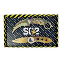 Набір ножів сувенірних дерев'яних SO-2 "КЕРАМБІТ GOLD & ВИКИДУХ ФЛІП GOLD" SO2-7-B (SO2-7-B)