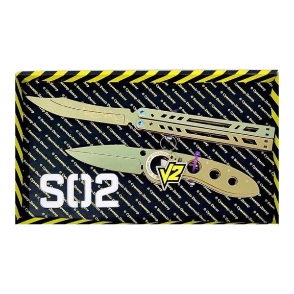 Набір ножів сувенірних дерев'яних SO-2 "МЕТЕЛЬ LEGASY & ВИКИДУХ ФЛІП GOLD" SO2-6-B (SO2-6-B)