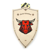 Сувенірний дерев'яний щит "Буйвол" 000157, 47х30 см (000157)