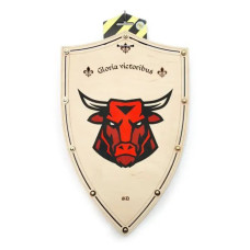 Сувенірний дерев'яний щит "Буйвол" 000157, 47х30 см (000157)