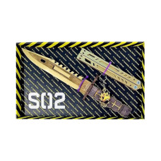 Набір ножів сувенірних дерев'яних SO-2 "МЕТЕЛЬ LEGASY & M-9 BAYONET GOLD" SO2-2-B (SO2-2-B)