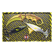 Набір сувенірних ножів дерев'яних SO-2 "КЕРАМБІТ GOLD & HARMONY daggers" SO2-10-B (SO2-10-B)