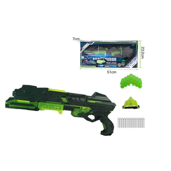 Игрушечный бластер на присосках FJ515 светящийся