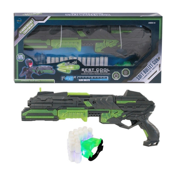 Игрушечный бластер на присосках FJ515 светящийся