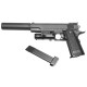 G6A Страйкбольний пістолет Galaxy Colt M1911 Hi-Capa з глушником та прицілом метал чорний