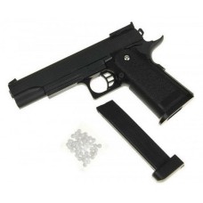 Іграшковий пістолет на кульках "Colt M1911" Galaxy G6+ метал чорний з кобурою