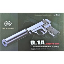 Дитячий пістолет на кульках "COLT25 з глушником" Galaxy G1A Метал, чорний