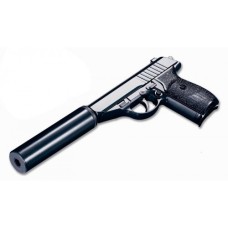 Дитячий пістолет на кульках "Копія Walther PPS з глушником" Galaxy G3A Метал, чорний