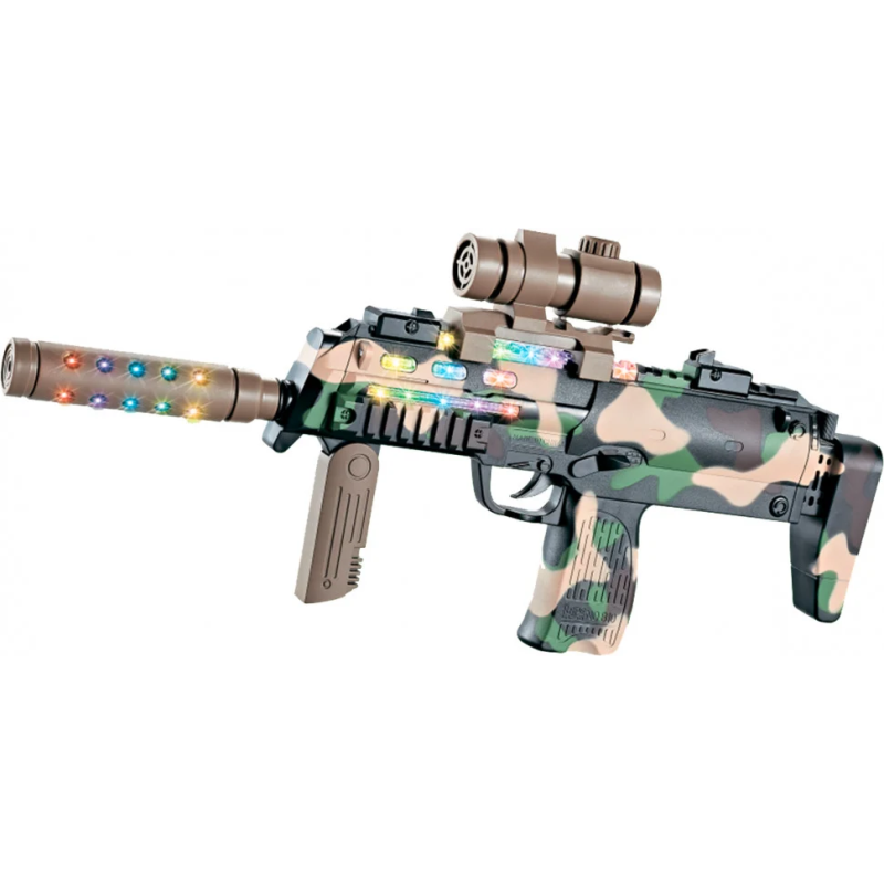 Автомат свето-звуковой HK MP7 в наборе с очками