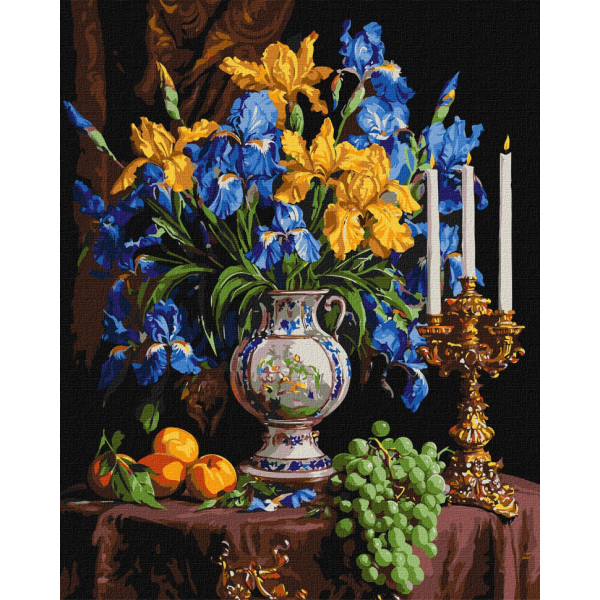 Картина по номерам "Роскошные ирисы" Идейка KHO3287 40х50 см