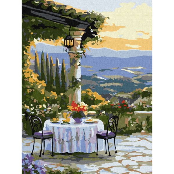 Картина по номерам "Живописный ужин" Идейка KHO2908 30х40 см