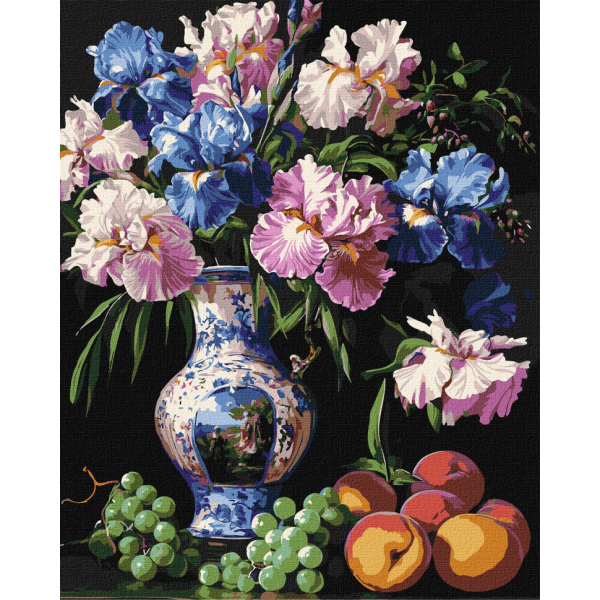 Картина по номерам "Красота ирисов" Идейка KHO3288 40х50 см