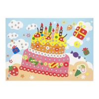 Детская мозаика по номерам "Праздничный торт" 13-126-20, 5 цветов
