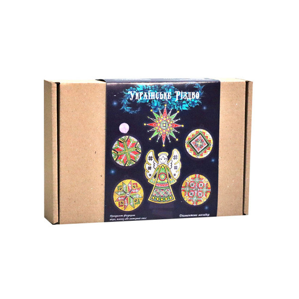 Набір зі стразами "Ukrainian Christmas" 187128, 6 фігур із пластику (187128)