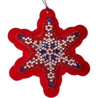 Набір для творчості зі стразами "Сніжинка" 178454, 10х10 см                                        (178454)