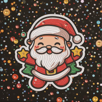 Алмазна мозаїка "Милий Санта" DBS52209 неповна викладка 25х25 см (DBS52209)
