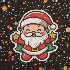 Алмазна мозаїка "Милий Санта" DBS52209 неповна викладка 25х25 см (DBS52209)