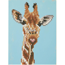 Алмазная мозаика "Жираф" DM3002 с мольбертом 17x22.5 см