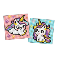 Алмазная мозаика "Два единорога" AMG1044 на магнитной основе 9x9 см