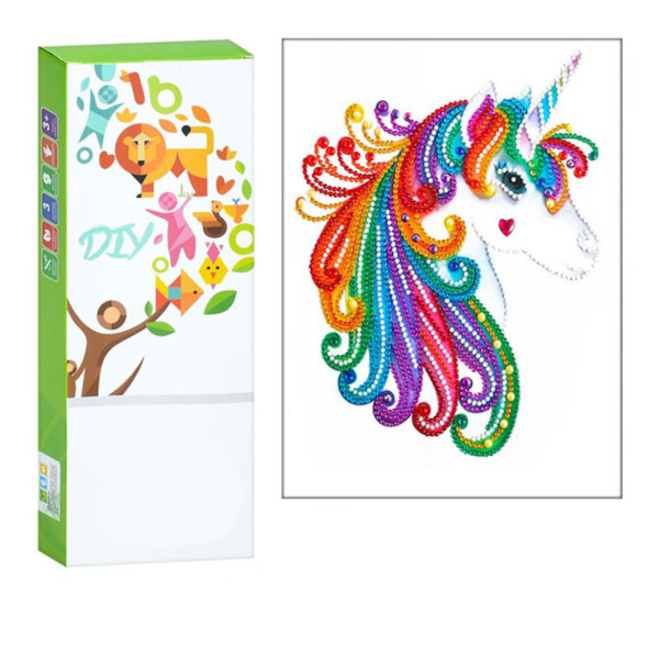 Детский набор для творчества Алмазная мозаика "Единорог" ST001