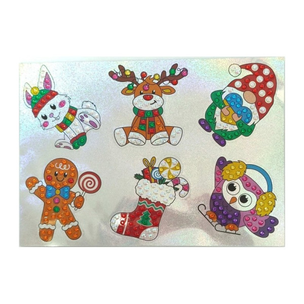 Набір для творчості зі стразами "Happy New Year" 187127, 12 наліпок (187127)