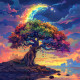 Алмазная мозаика "Дерево мечты" BH021 неполная выкладка 25х25 см