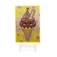 Алмазная мозаика "Мороженое" DM4005 с мольбертом 10х15 см