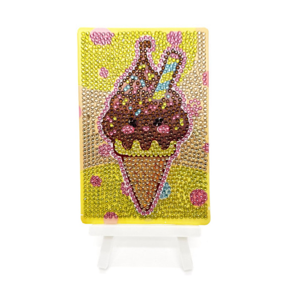 Алмазная мозаика "Мороженое" DM4005 с мольбертом 10х15 см