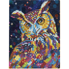 Алмазная мозаика "Сова" DM3005 с мольбертом 17x22.5 см