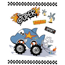 Алмазная мозаика с частичной выкладкой "Машина-дельфин" AMV1231, 15x20см