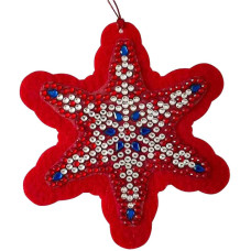 Набор для творчества со стразами "Снежинка" 178454, 10х10 см(178454)