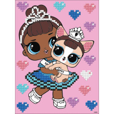 Алмазная мозаика "L.O.L. Surprise! Miss Baby With Miss Puppy" AML1201, 15x20 см
