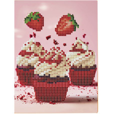 Алмазная мозаика "Красный бархат" DM3006 с мольбертом 17x22.5 см