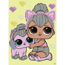 Алмазная мозаика "L.O.L. Surprise! Kitty Queen With Kitty Kitty" AML1206, 15x20 см