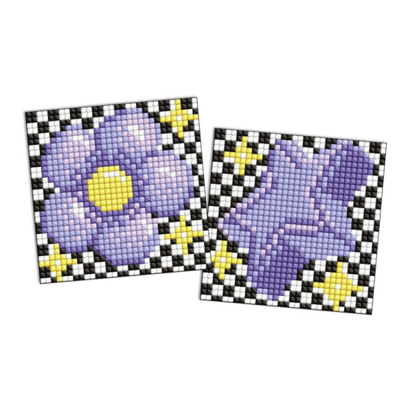 Алмазная мозаика "LOL Surprise! Фиолетовый цветок и звезда" AMS1180 на самоклеящейся основе 9х9 см