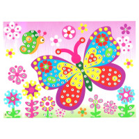 Детская мозаика по номерам "Бабочки" 13-126-9 разноцветные камушки