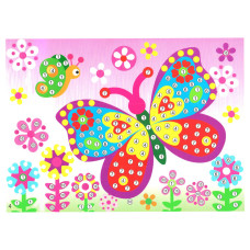 Детская мозаика по номерам "Бабочки" 13-126-9 разноцветные камушки