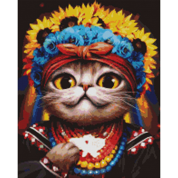 Алмазна мозаїка "Киця Авторка" DBS1082, 40х50 см