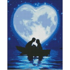 Алмазна мозаїка "Поцілунок під місяцем" Ідейка AMO7234 40х50 см