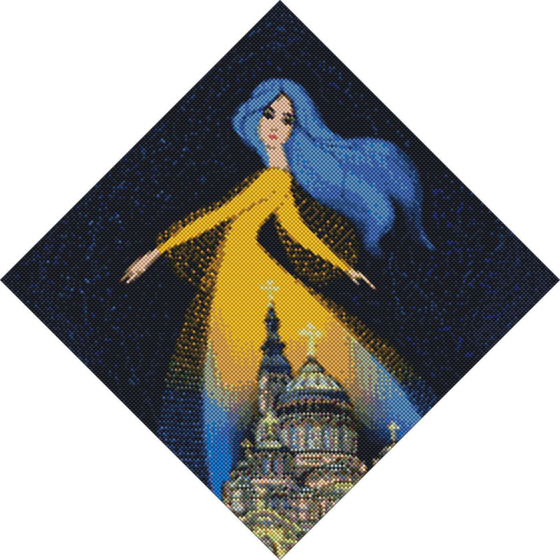Алмазна мозаїка "Берегиня Харкова" @mosyakart Ідейка AMO7241 40х40 см