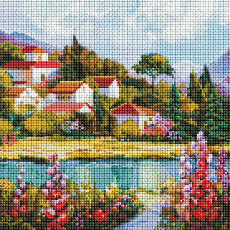 Алмазна мозаїка "Затишна гавань" ©BOND Tetiana AMO7659 40х40 см Ідейка